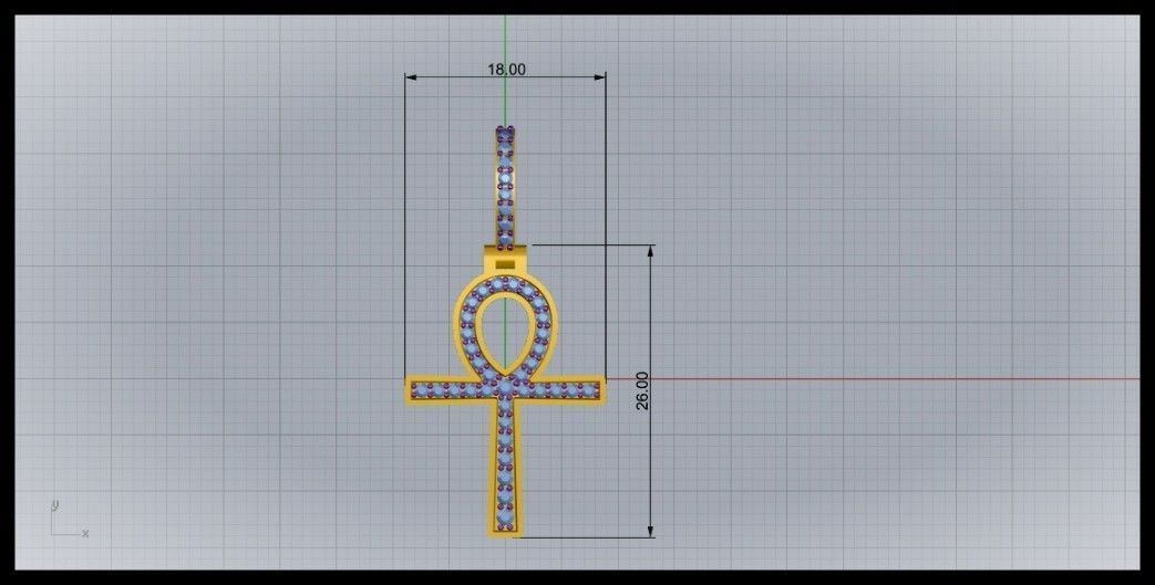 ANKH CROSS STYLE 8 3D print model_9