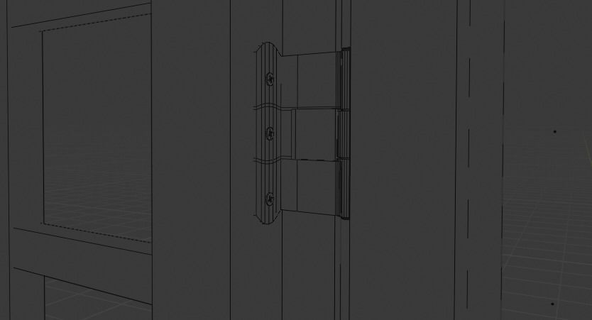 Door prison Low-poly 3D model_7