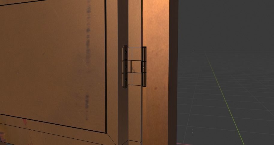 Door prison Low-poly 3D model_6