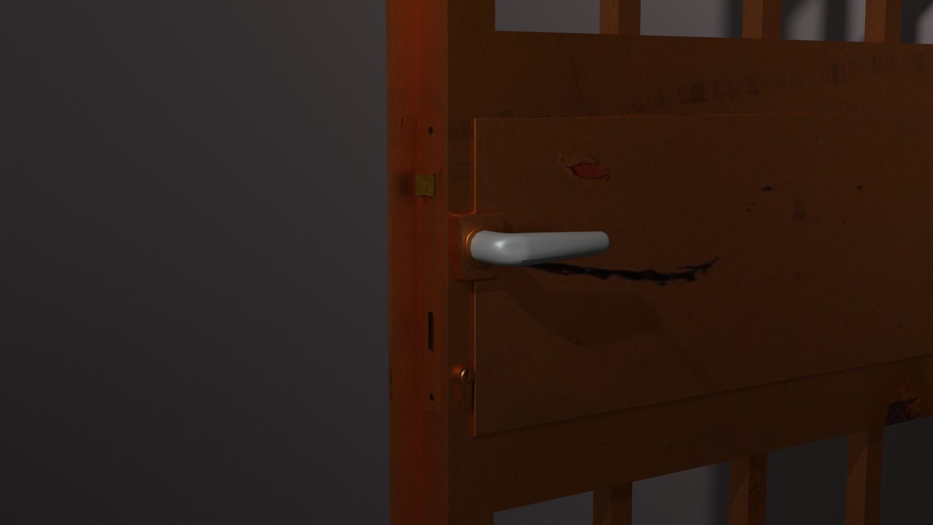 Door prison Low-poly 3D model_1