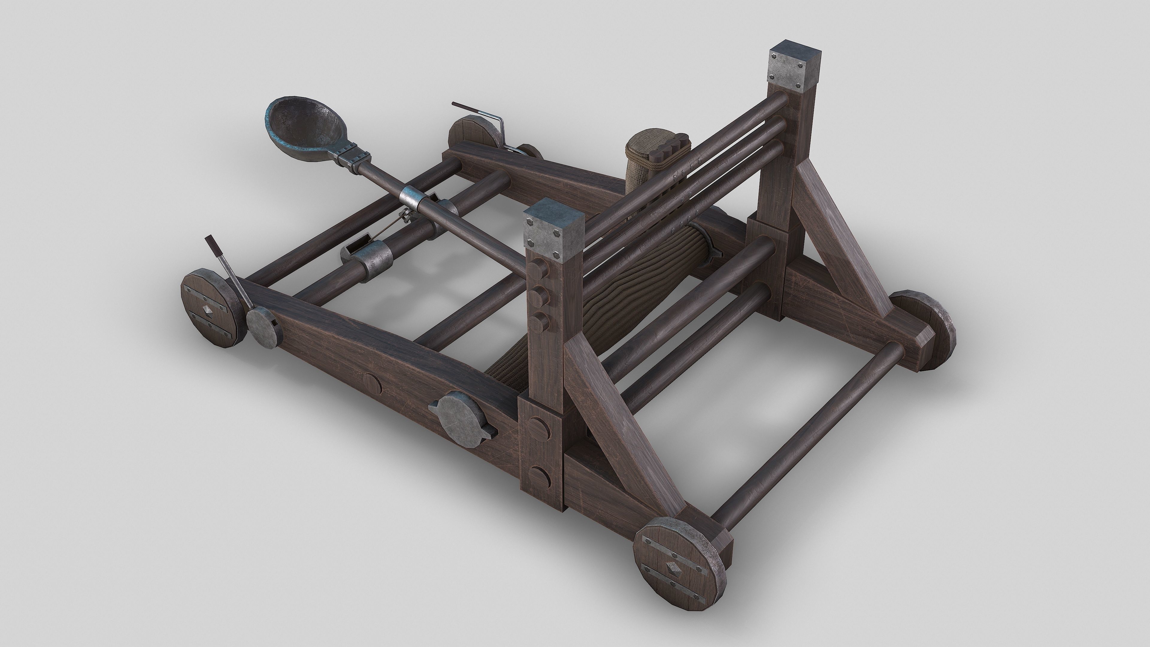 MEDIEVAL Ballista and Catapult 3D Model Collection_35