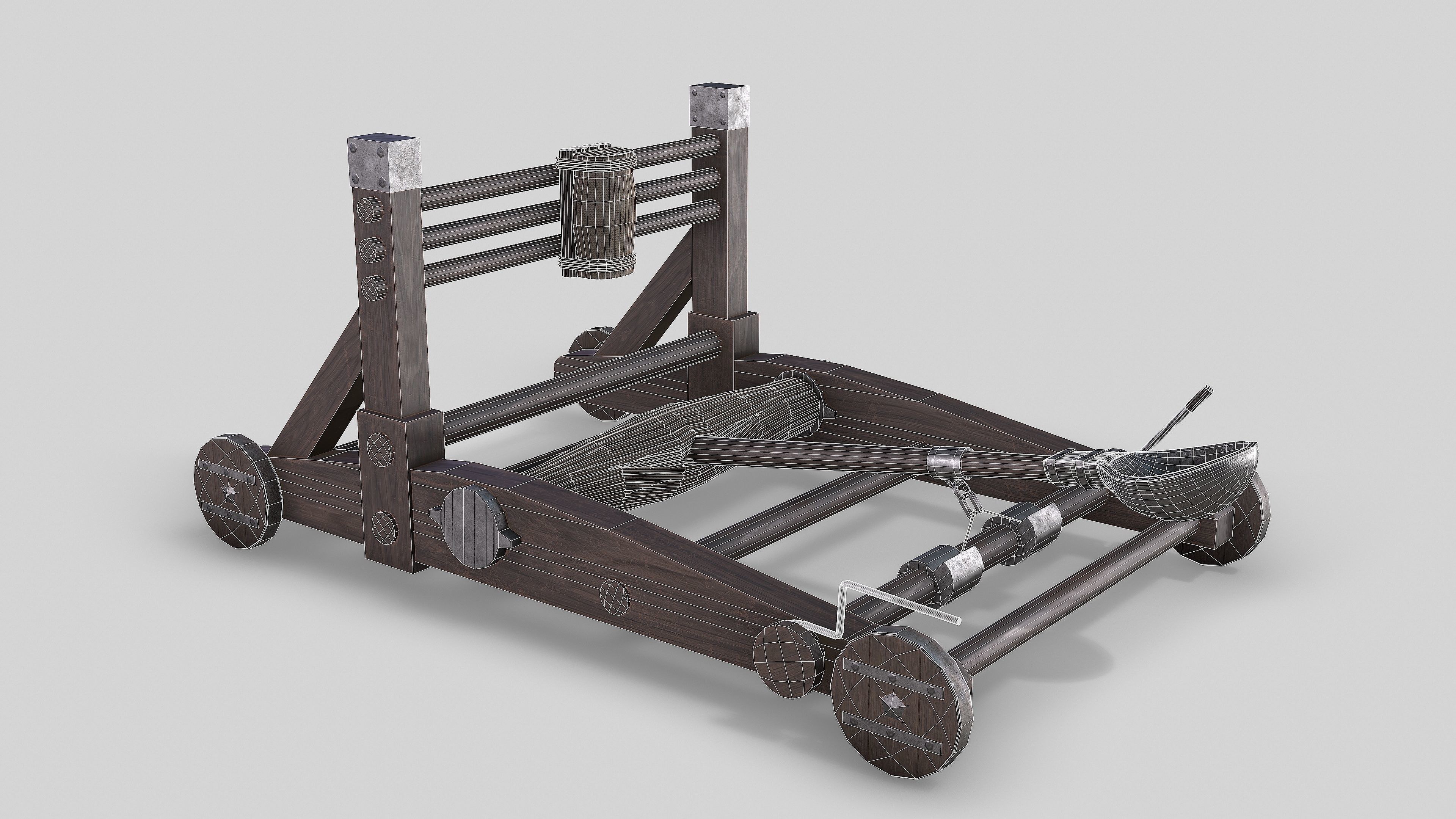 MEDIEVAL Ballista and Catapult 3D Model Collection_39