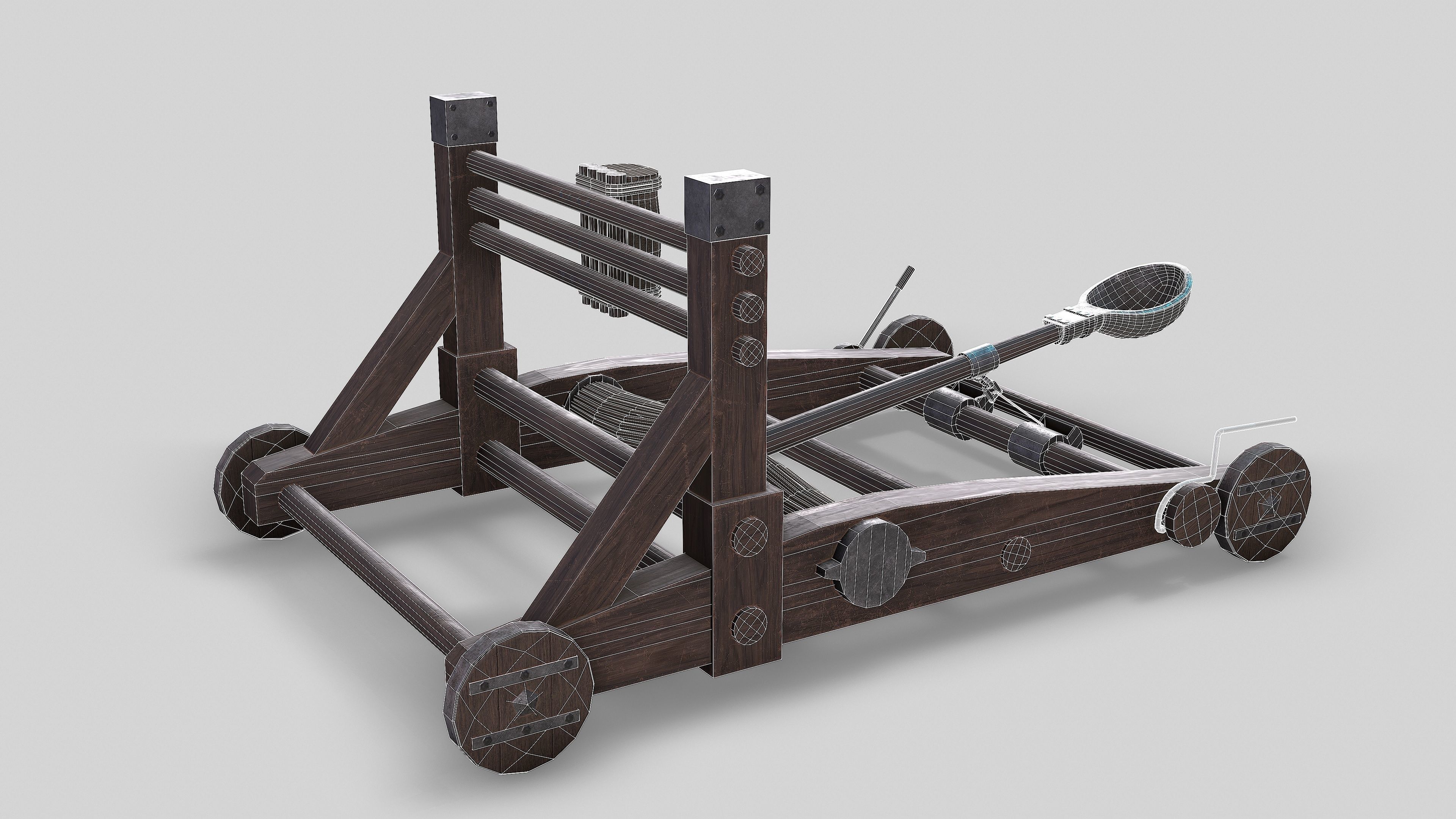 MEDIEVAL Ballista and Catapult 3D Model Collection_41