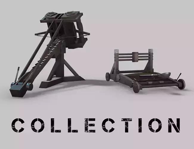 MEDIEVAL Ballista and Catapult 3D Model Collection