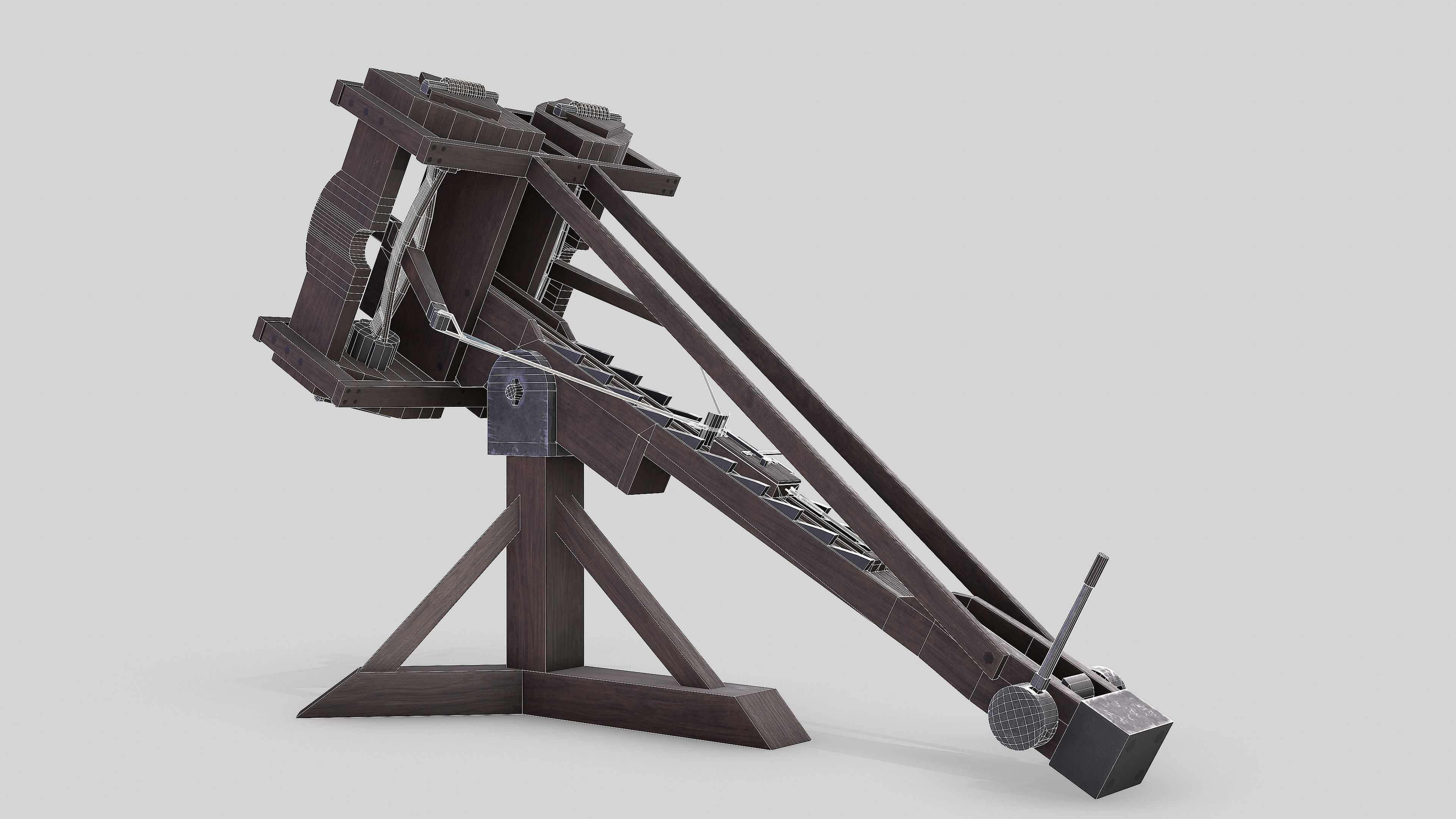 MEDIEVAL Ballista and Catapult 3D Model Collection_21