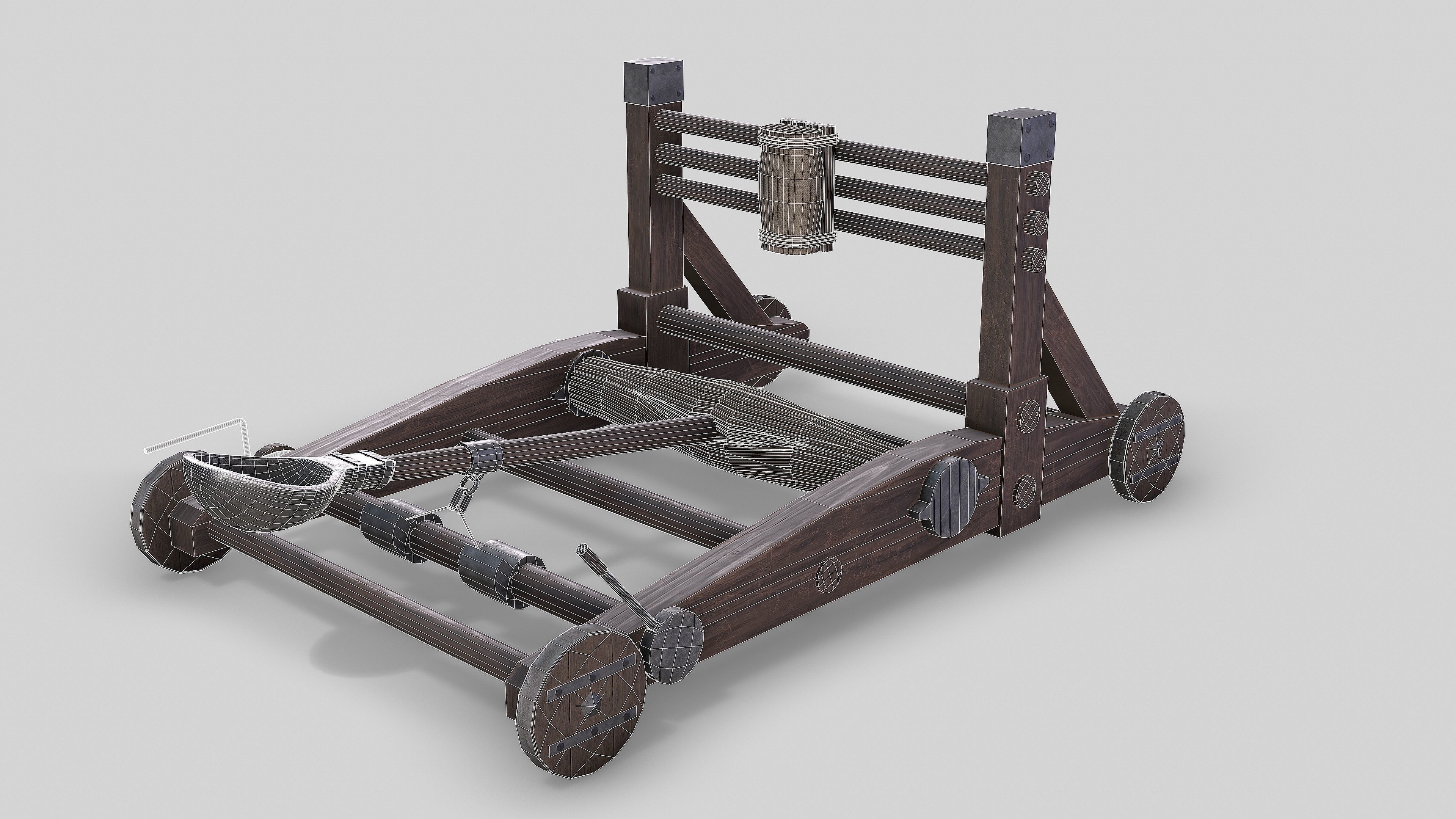 MEDIEVAL Ballista and Catapult 3D Model Collection_40