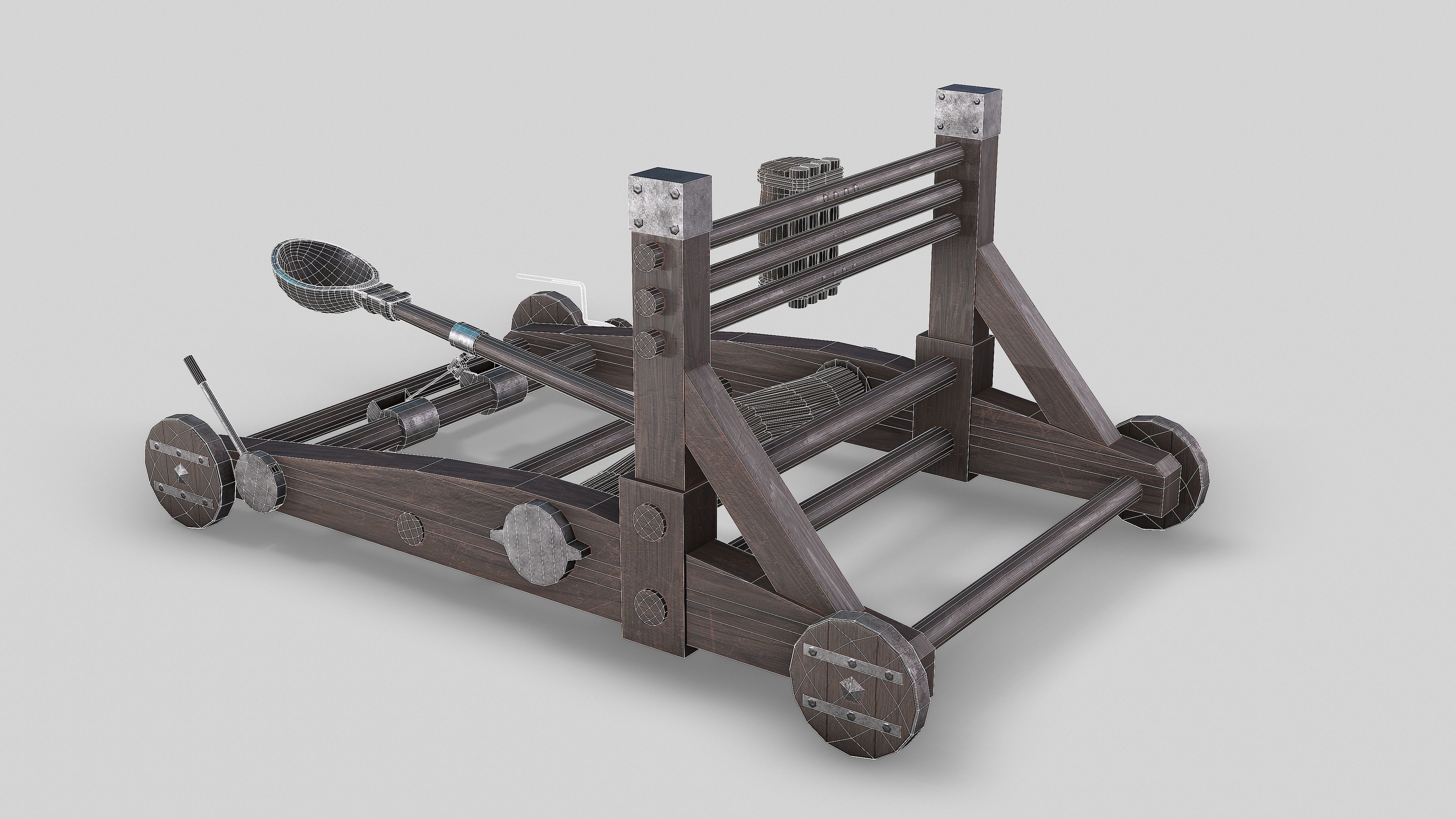 MEDIEVAL Ballista and Catapult 3D Model Collection_42