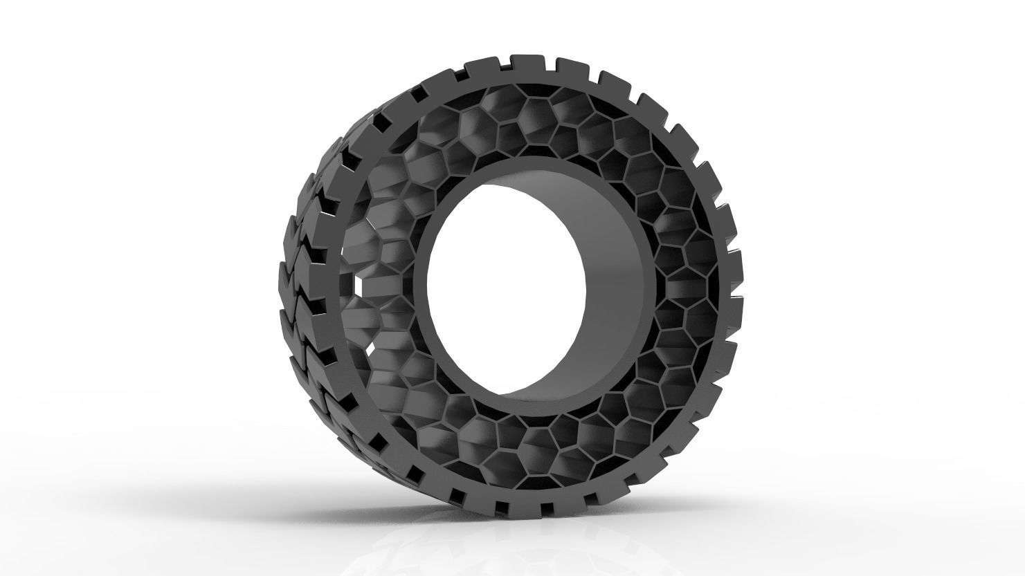 Non pneumatic tyre  -  airless tyre 3D print model_5