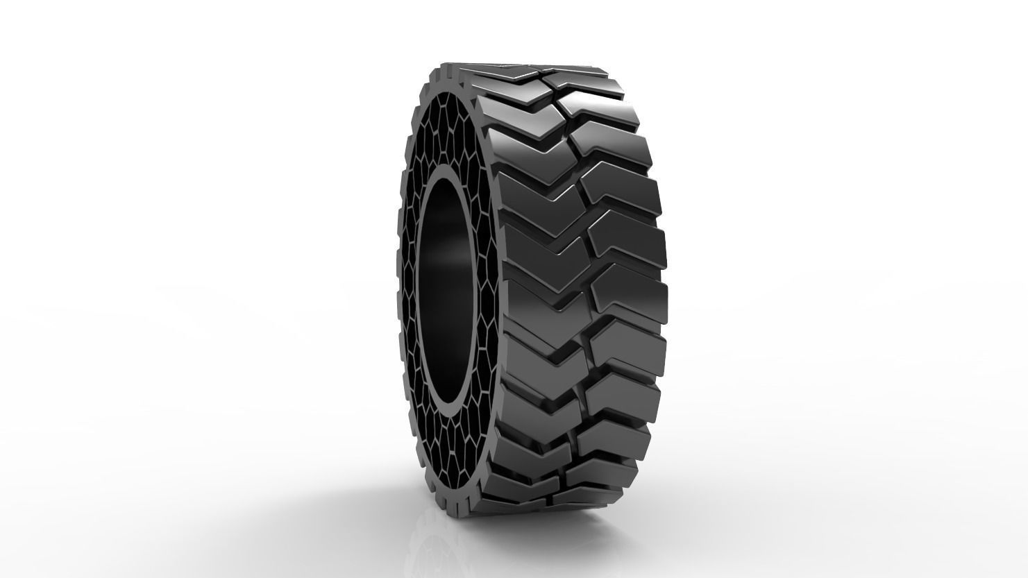 Non pneumatic tyre  -  airless tyre 3D print model_4