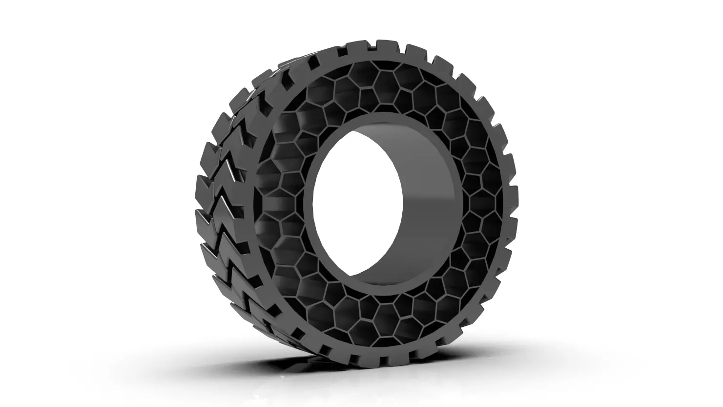 Non pneumatic tyre  -  airless tyre 3D print model_0