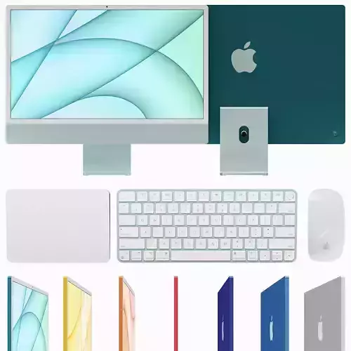 Monoblock computer Apple iMac 24  2021 3D model