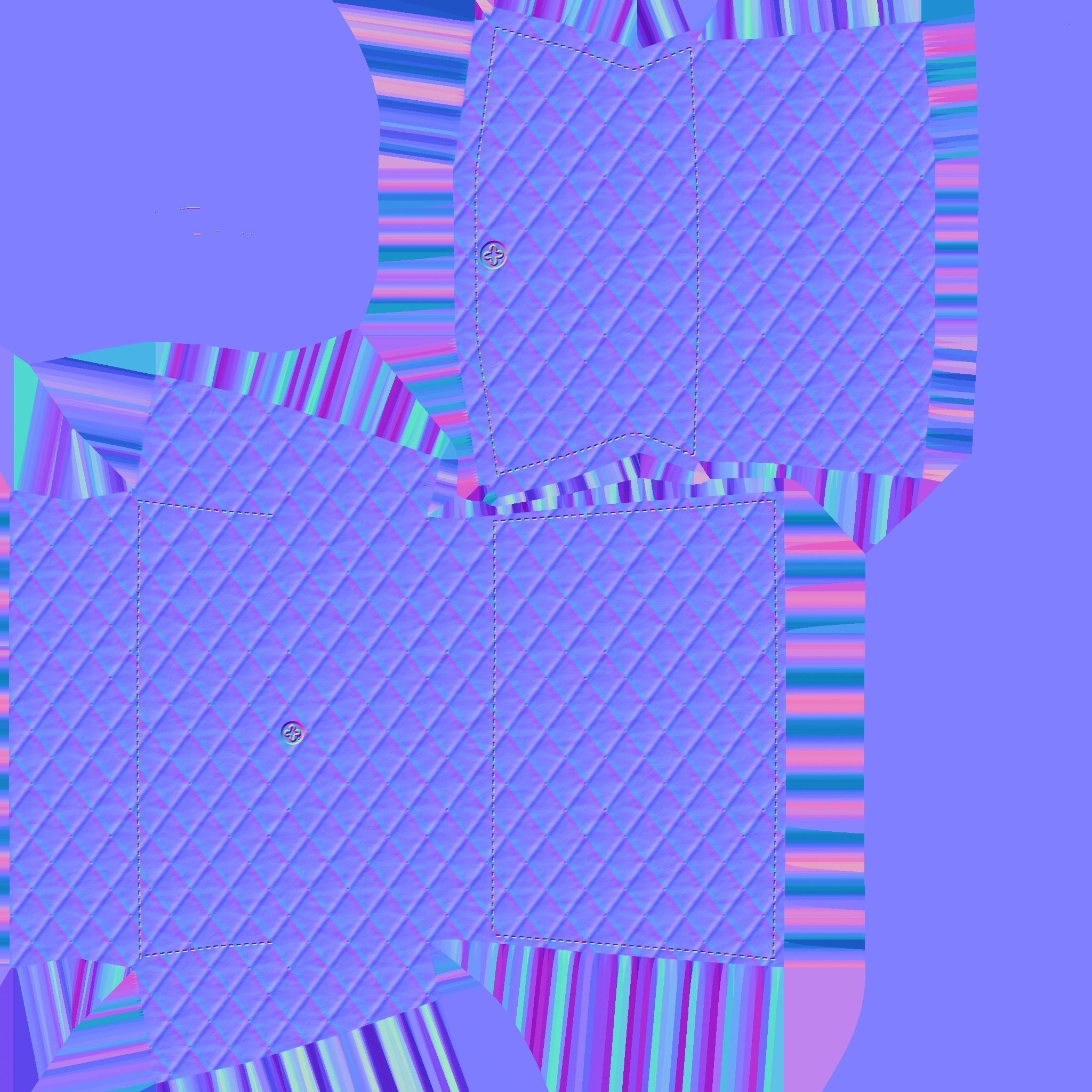 Red Leather Female Bag - Character Fashion Design Low-poly 3D model_16