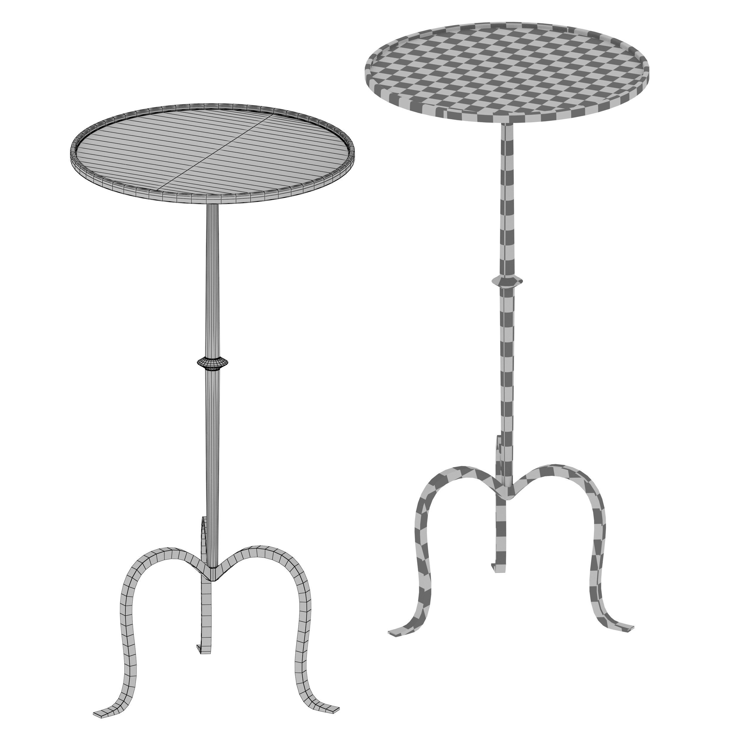 Hand-Forged Martini Table By Visual Comfort 3D model_10
