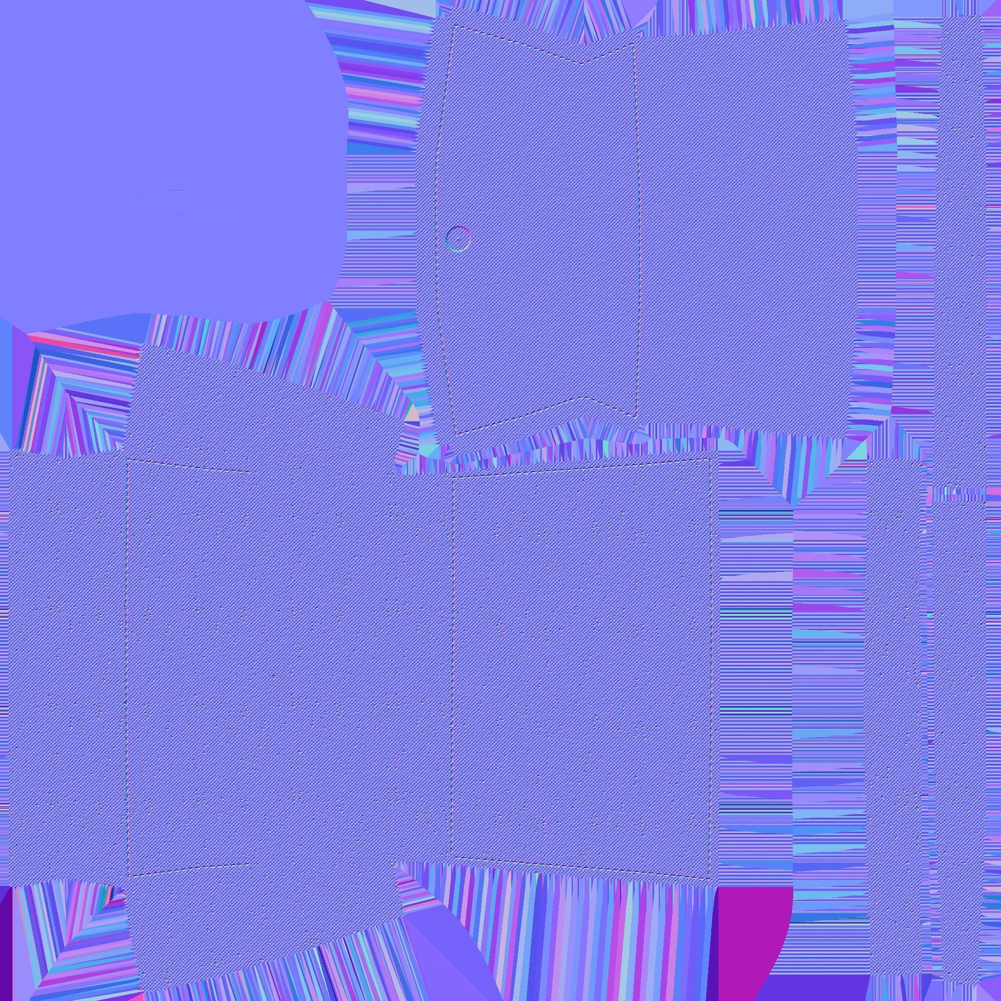 Red Plaid Female Bag - Character Fashion Design Low-poly 3D model_15