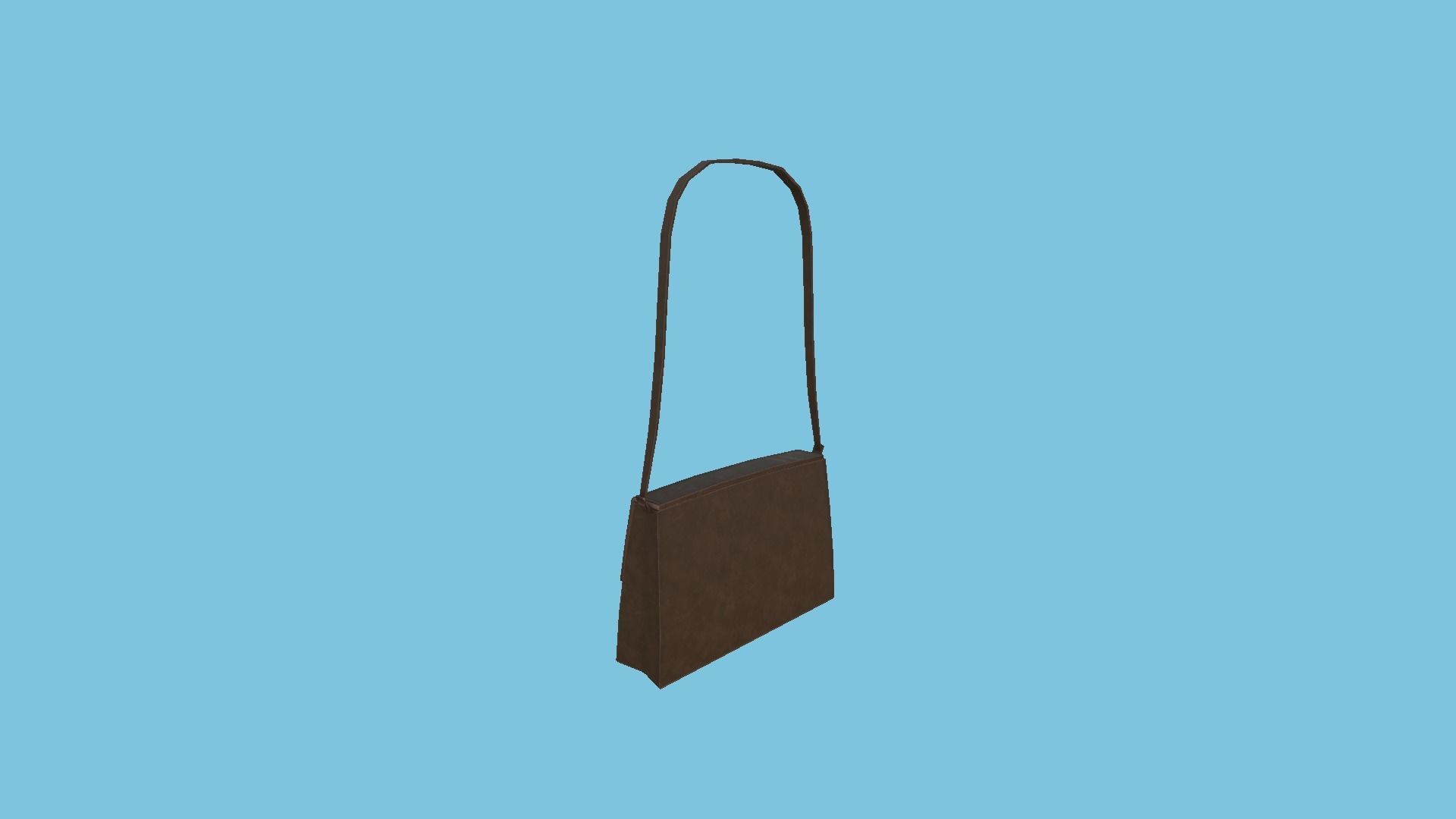 Leather Female Bag - Character Fashion Design Low-poly 3D model_3
