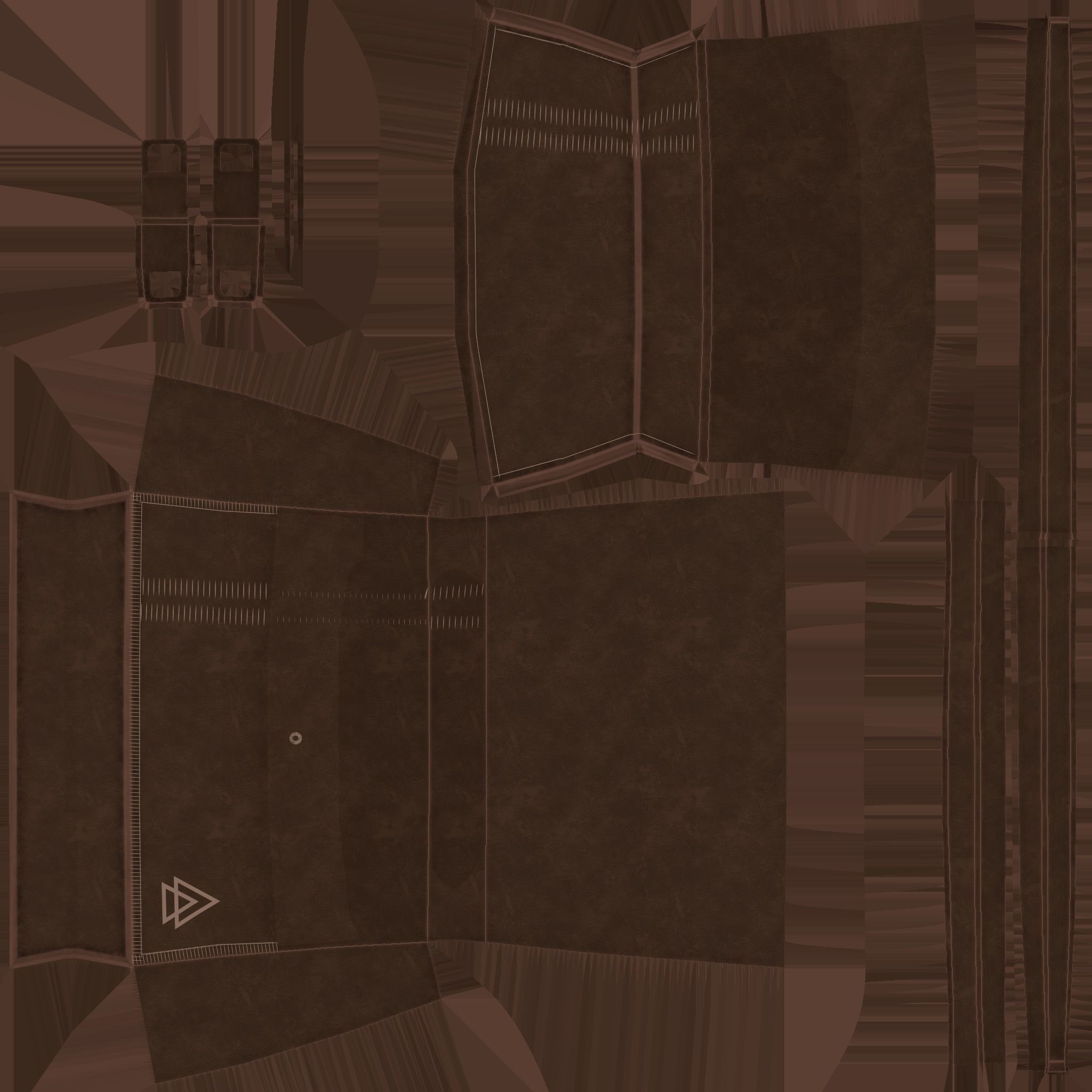 Leather Female Bag - Character Fashion Design Low-poly 3D model_12