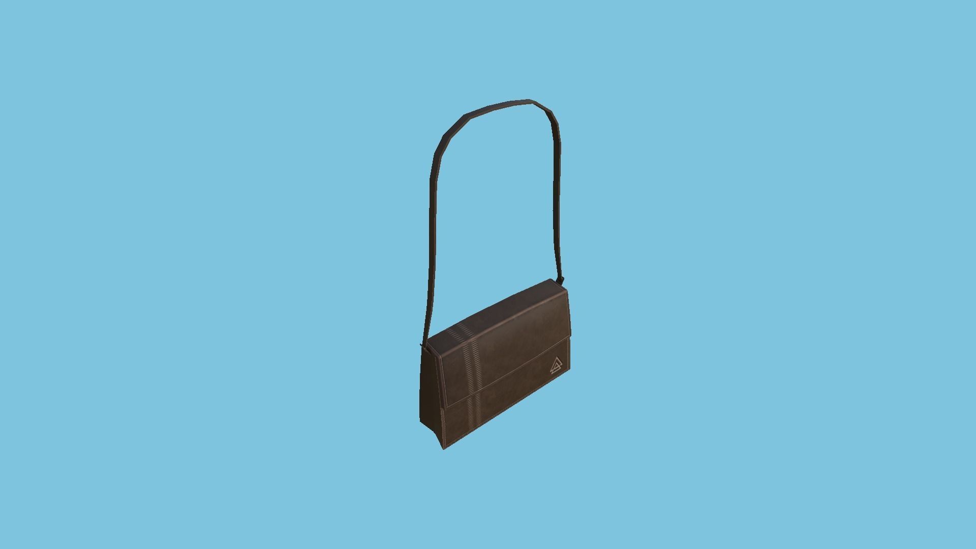 Leather Female Bag - Character Fashion Design Low-poly 3D model_2