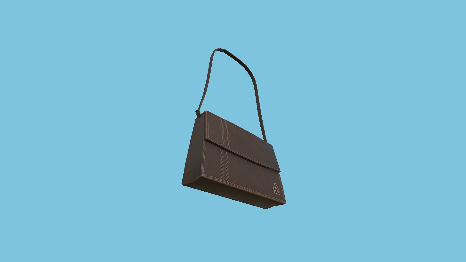 Leather Female Bag - Character Fashion Design Low-poly 3D model_4