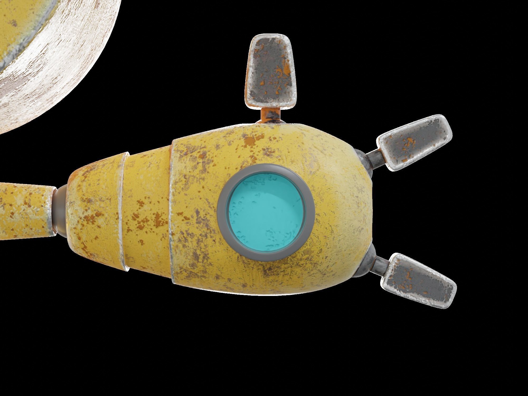 Cute Cartoon Robot 3D Character for Animation Ar Vr Game 3D model_15