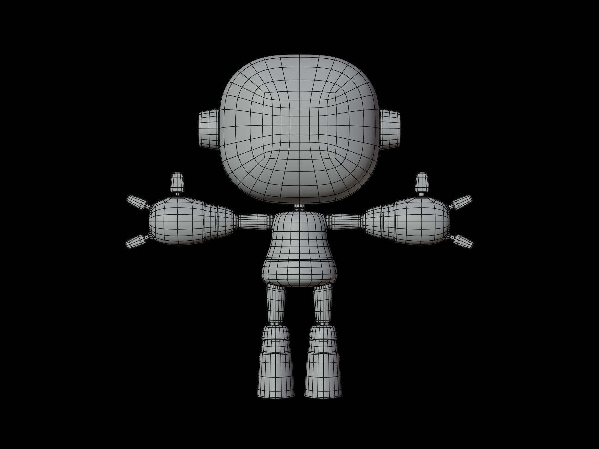 Cute Cartoon Robot 3D Character for Animation Ar Vr Game 3D model_12