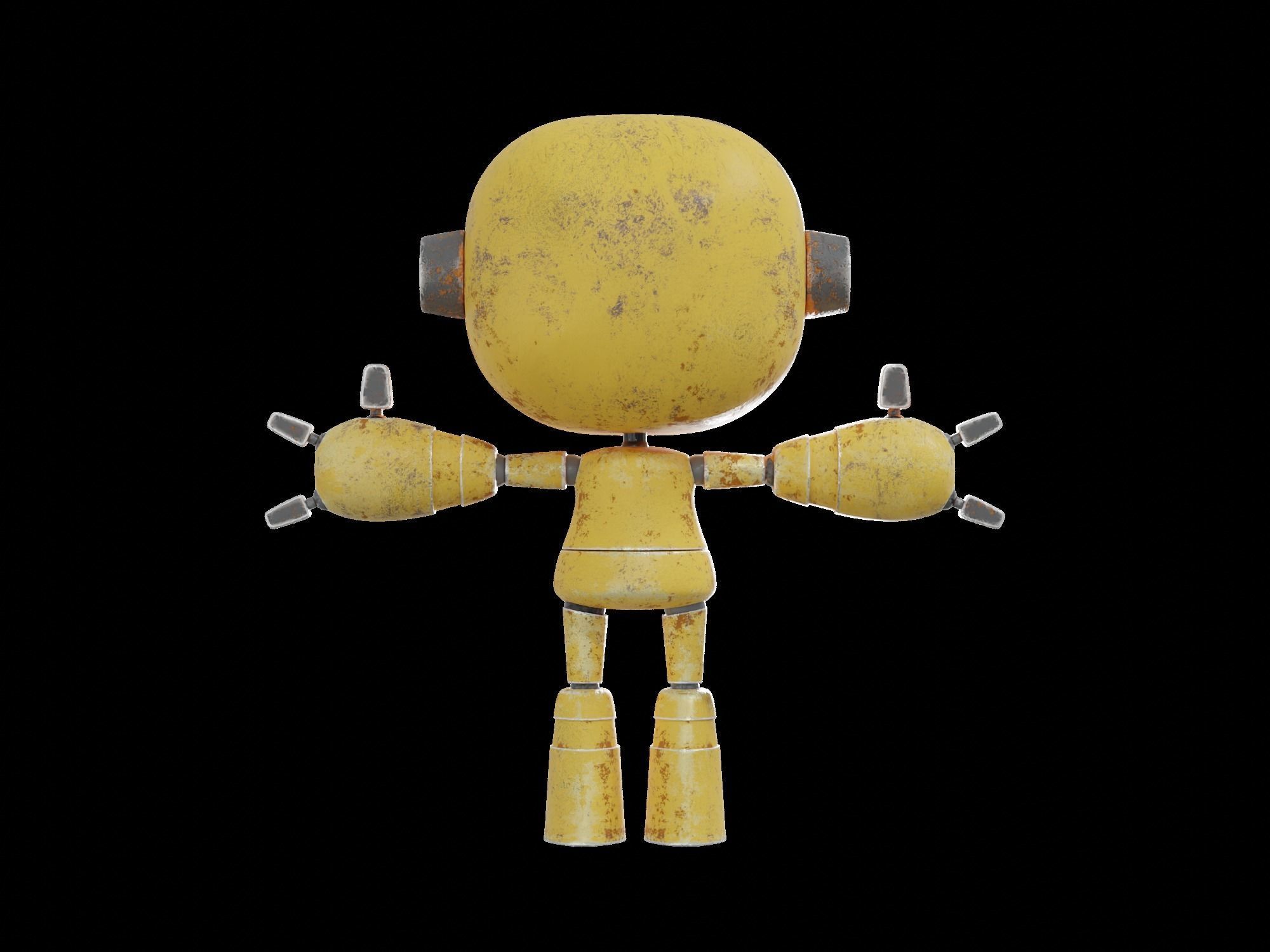Cute Cartoon Robot 3D Character for Animation Ar Vr Game 3D model_11