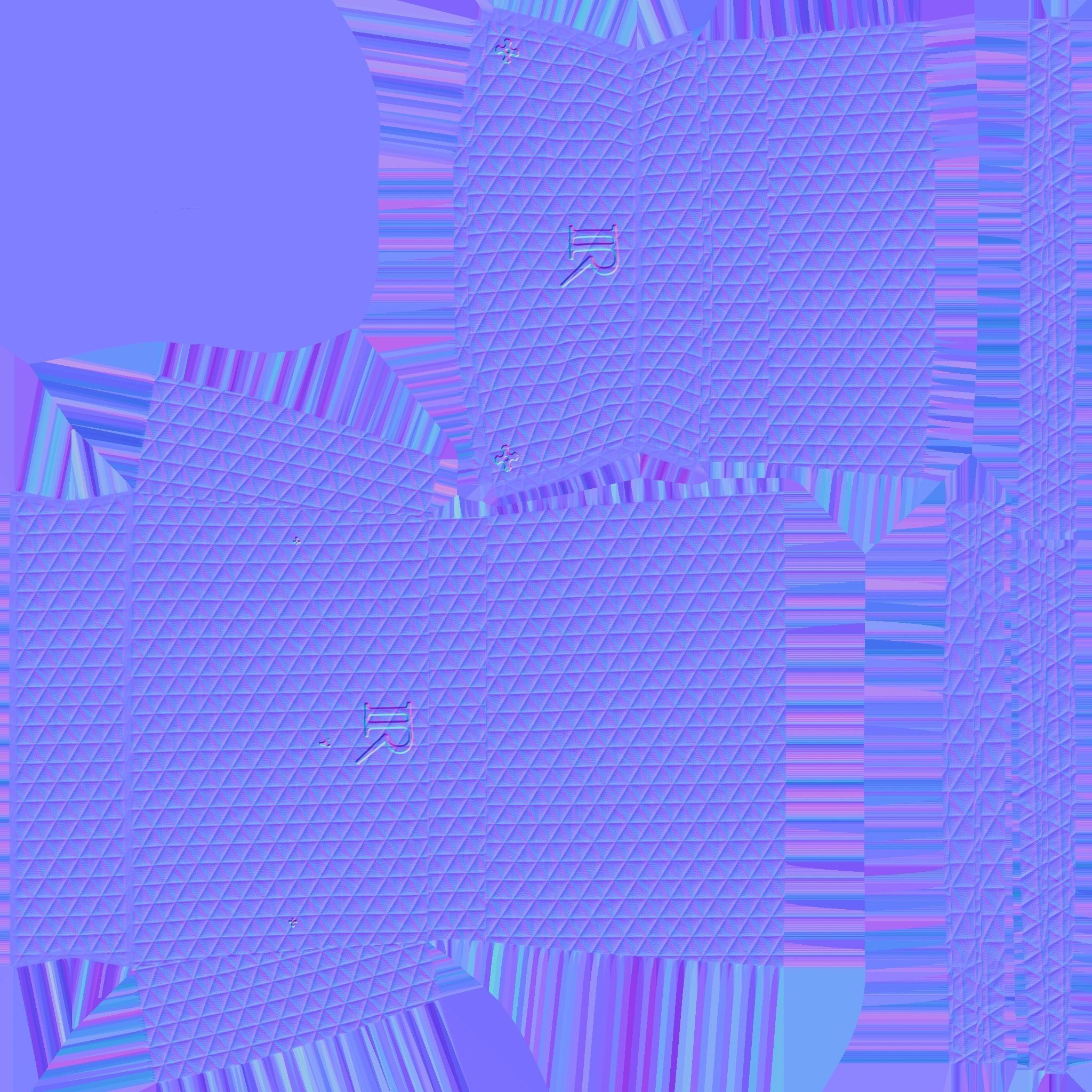 White Gold Female Bag - Character Fashion Design Low-poly 3D model_15