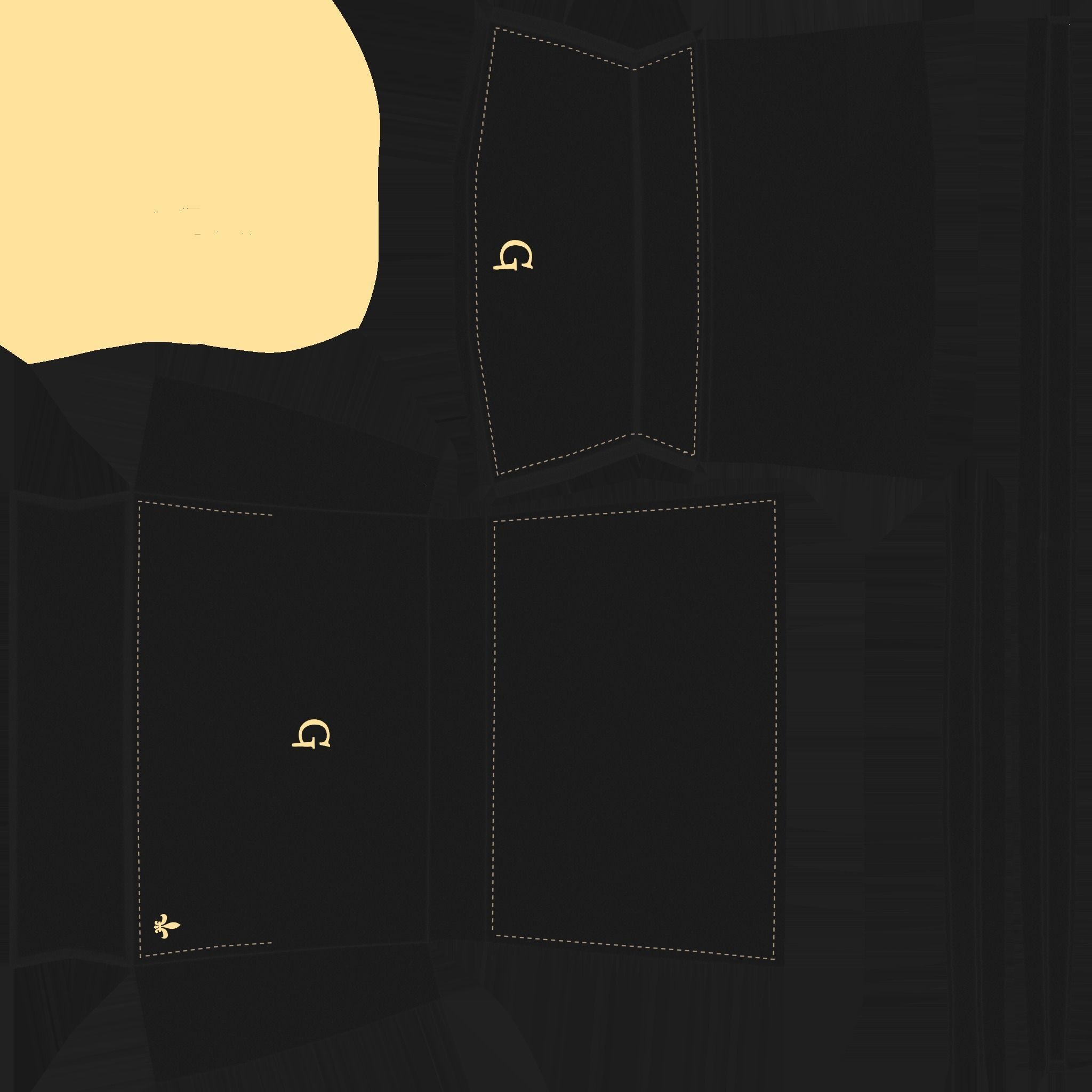 Black Luxury Female Bag - Character Fashion Design Low-poly 3D model_12