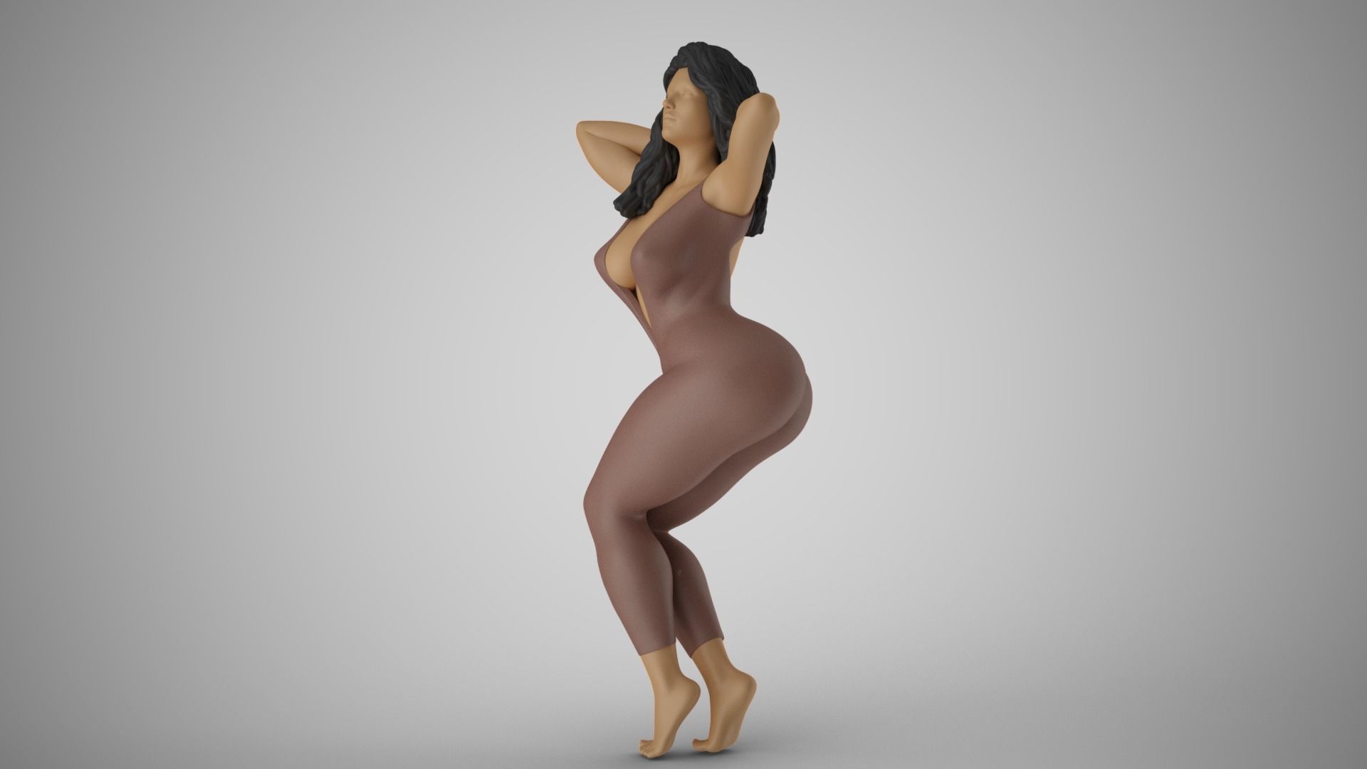 Unchained Woman 2 3D print model_10