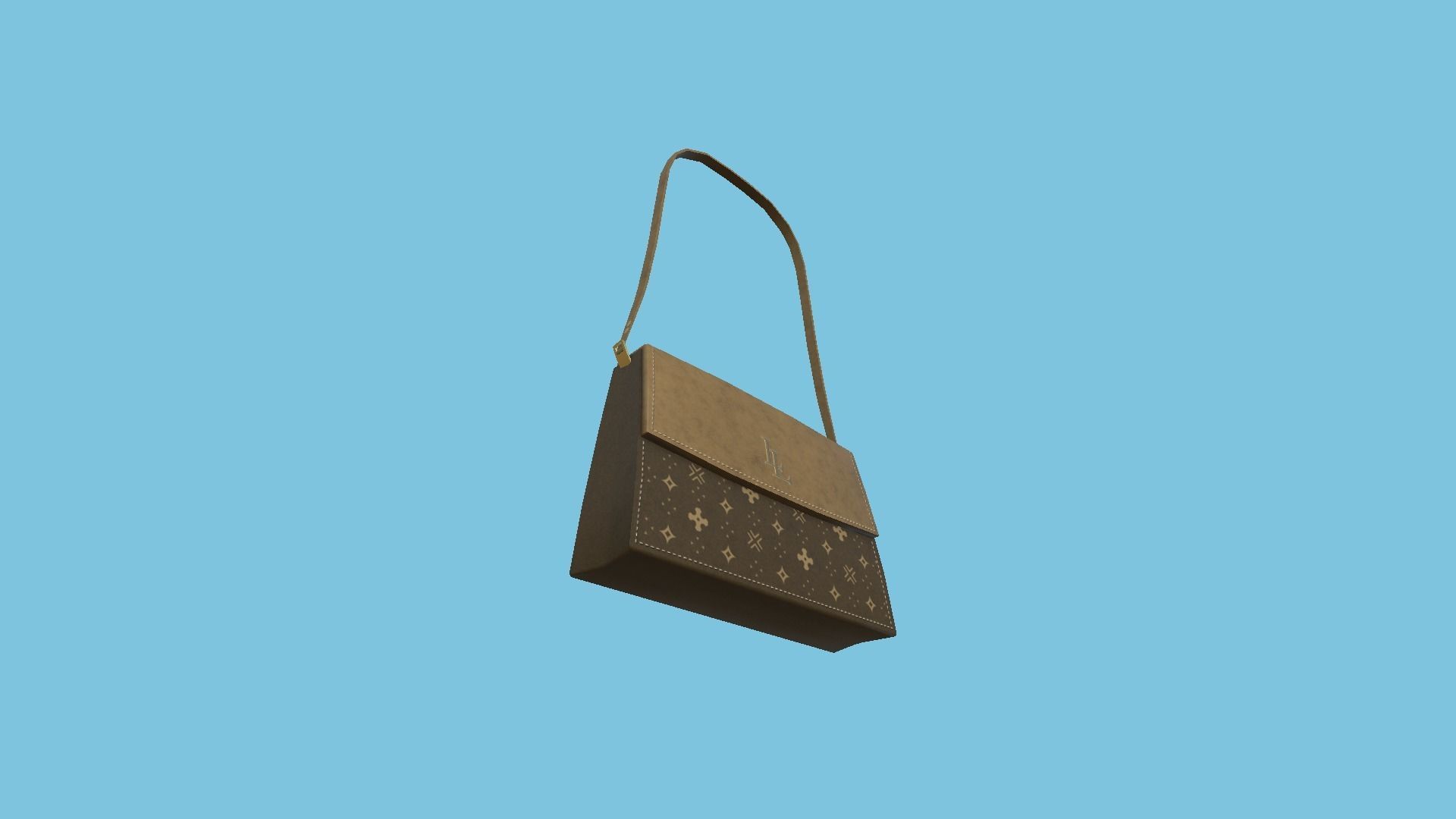 Luxury Female Bag - Character Fashion Design Low-poly 3D model_4