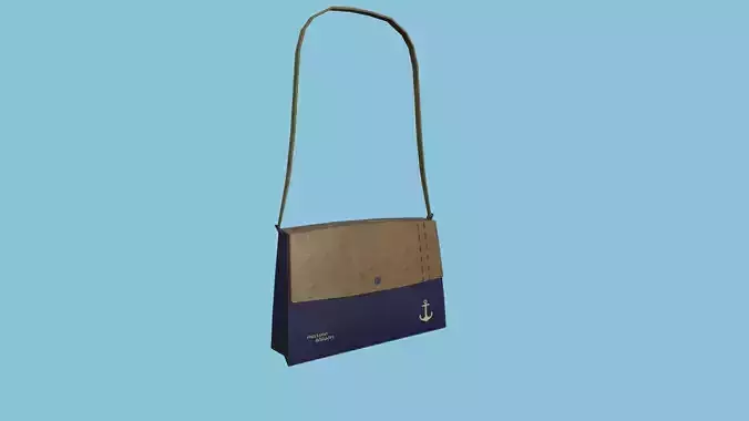 Marine Female Bag - Character Fashion Design Low-poly 3D model