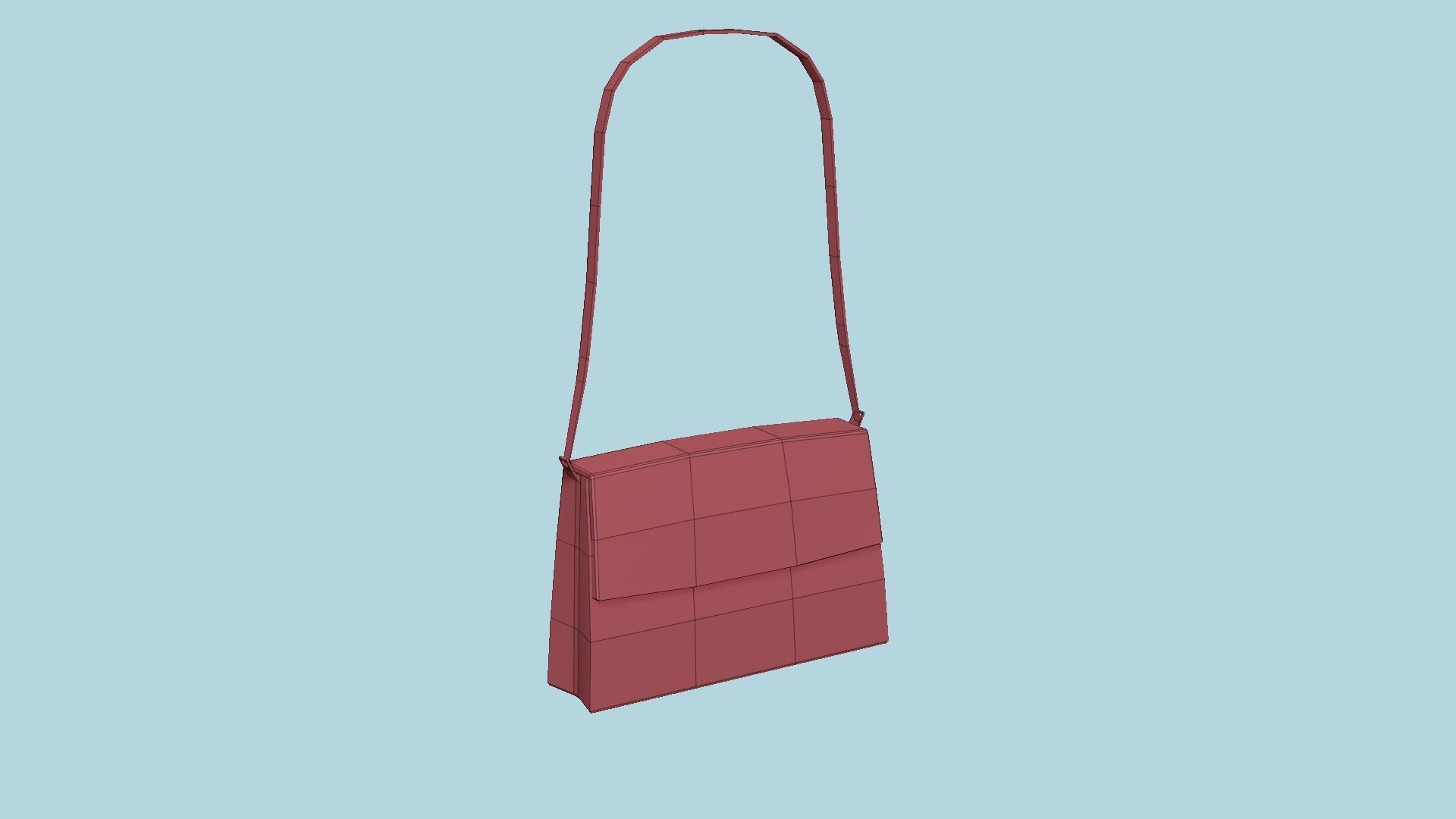 Marine Female Bag - Character Fashion Design Low-poly 3D model_8