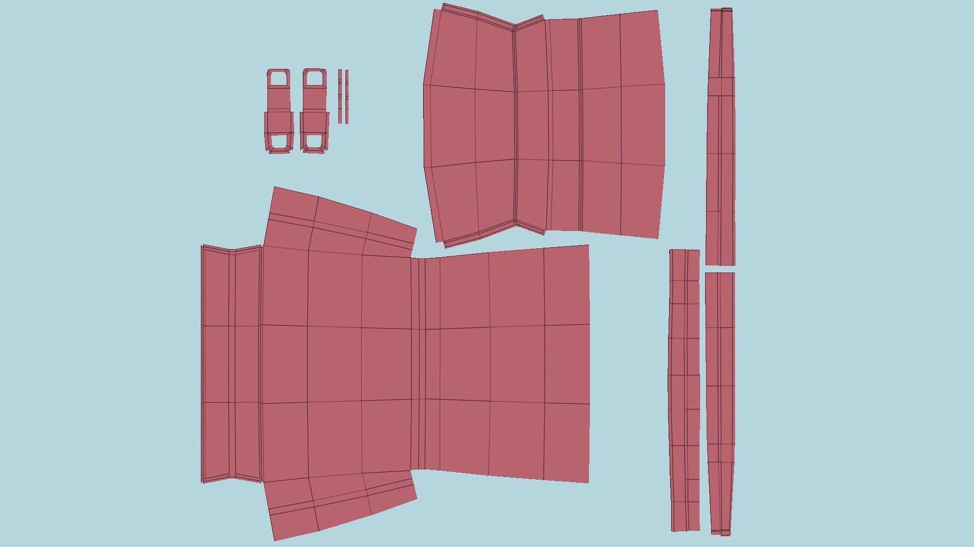 Marine Female Bag - Character Fashion Design Low-poly 3D model_7