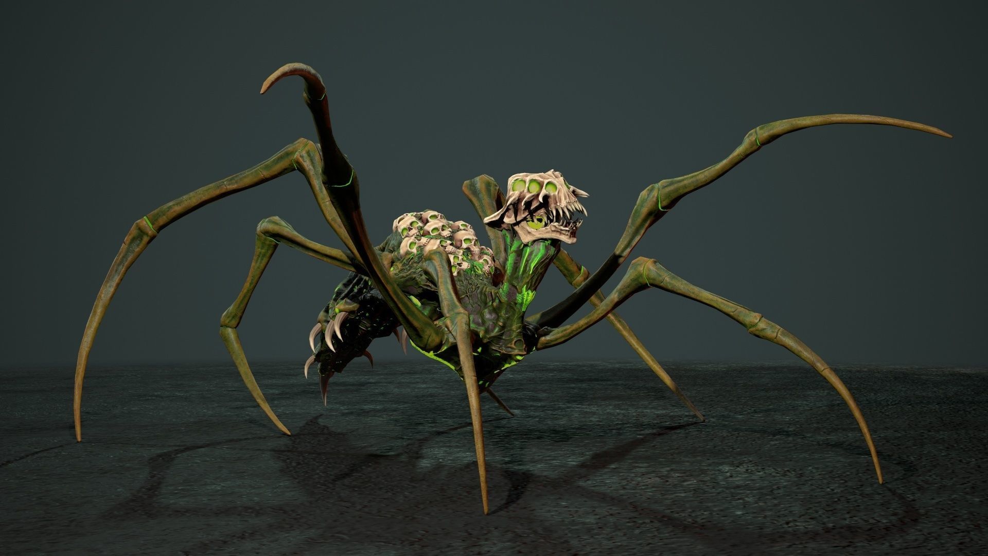 Undeath Spider 1 Low-poly 3D model_16