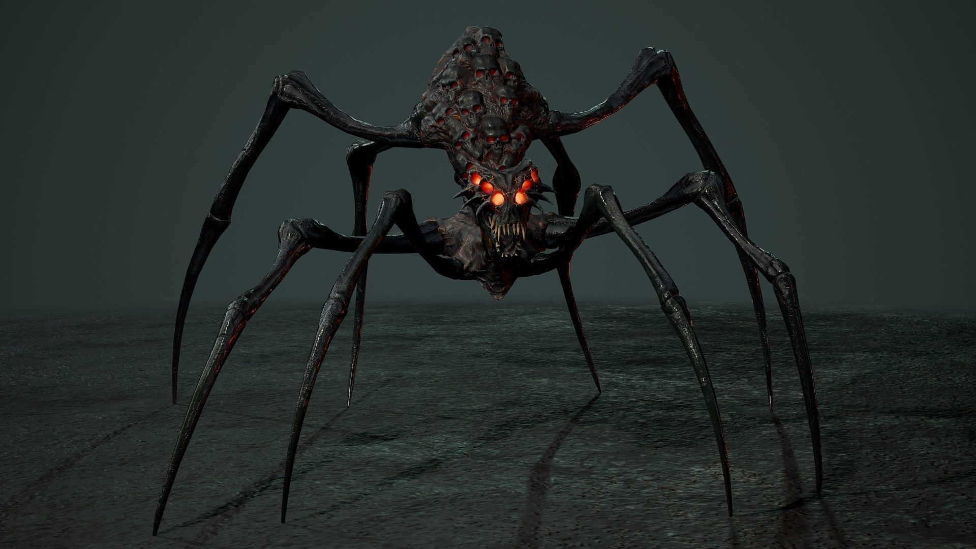 Undeath Spider 1 Low-poly 3D model_9