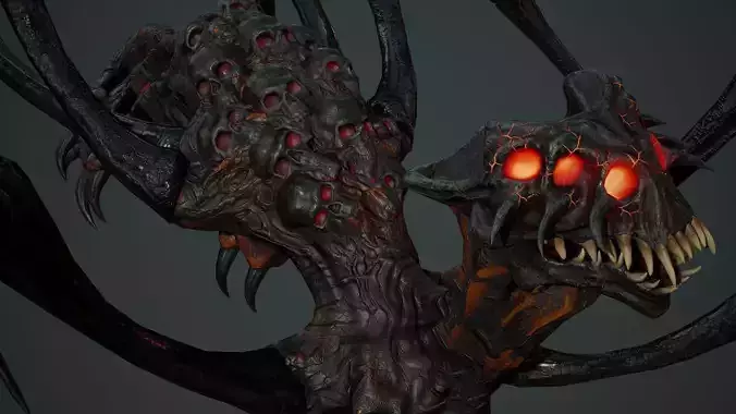 Undeath Spider 1 Low-poly 3D model