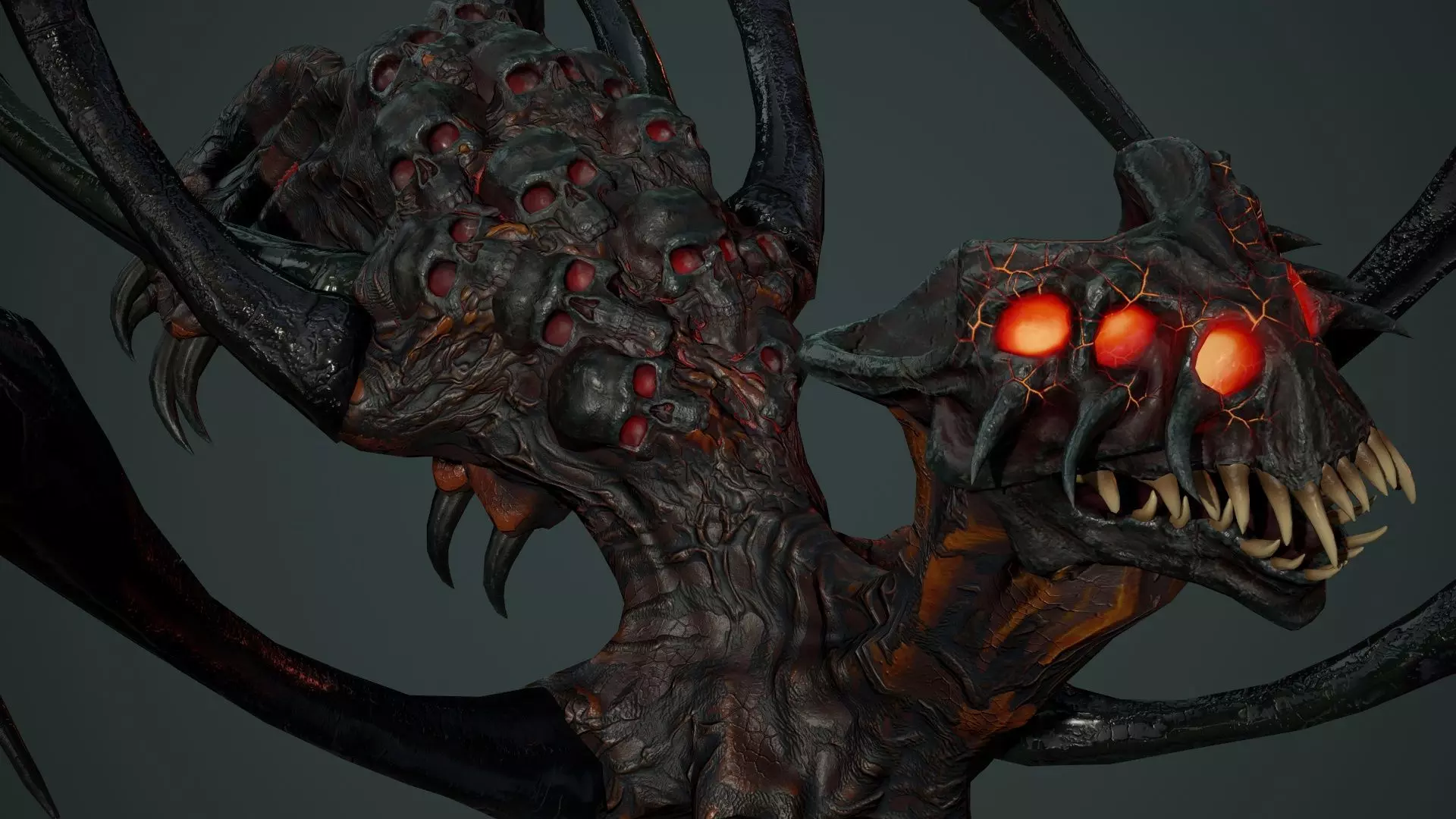 Undeath Spider 1 Low-poly 3D model_0