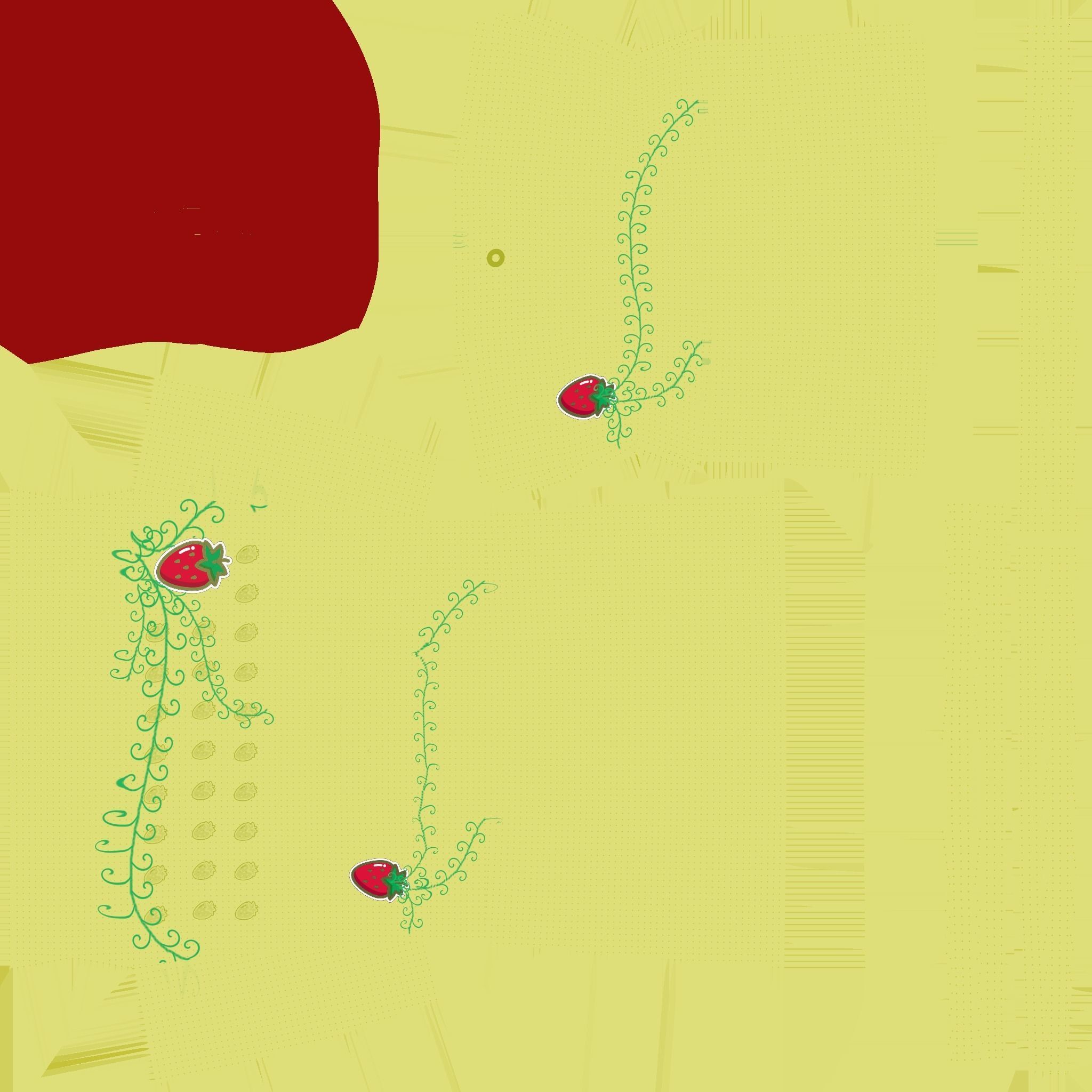 Yellow Strawberrie Female Bag - Character Fashion Design Low-poly 3D model_12