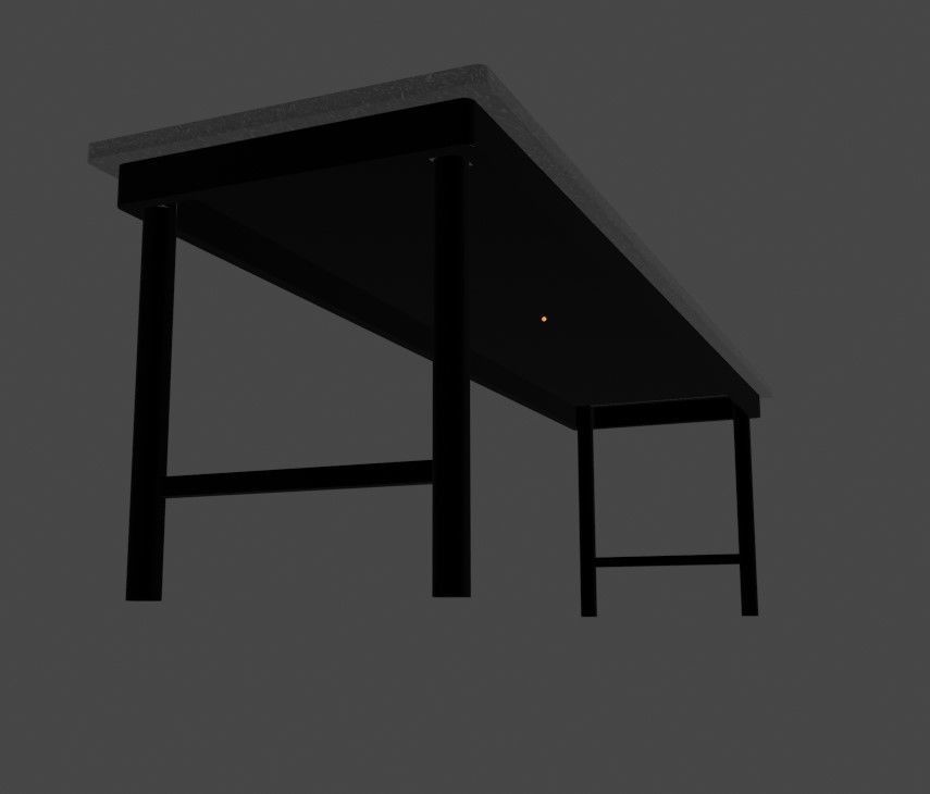 Laboratory Table Free low-poly 3D model_1
