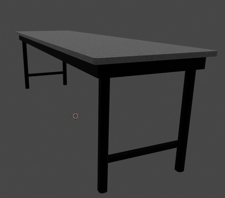 Laboratory Table Free low-poly 3D model_4