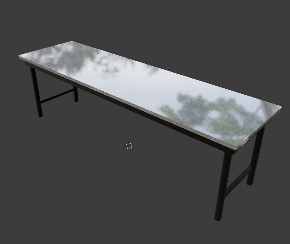 Laboratory Table Free low-poly 3D model_3