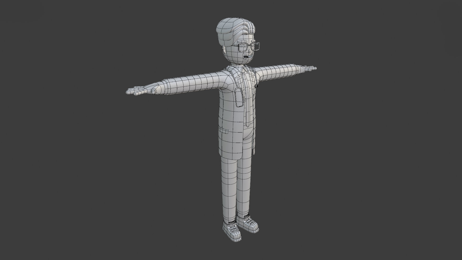 3D Model Doctor Full Body Cartoon Characters 3D model_7