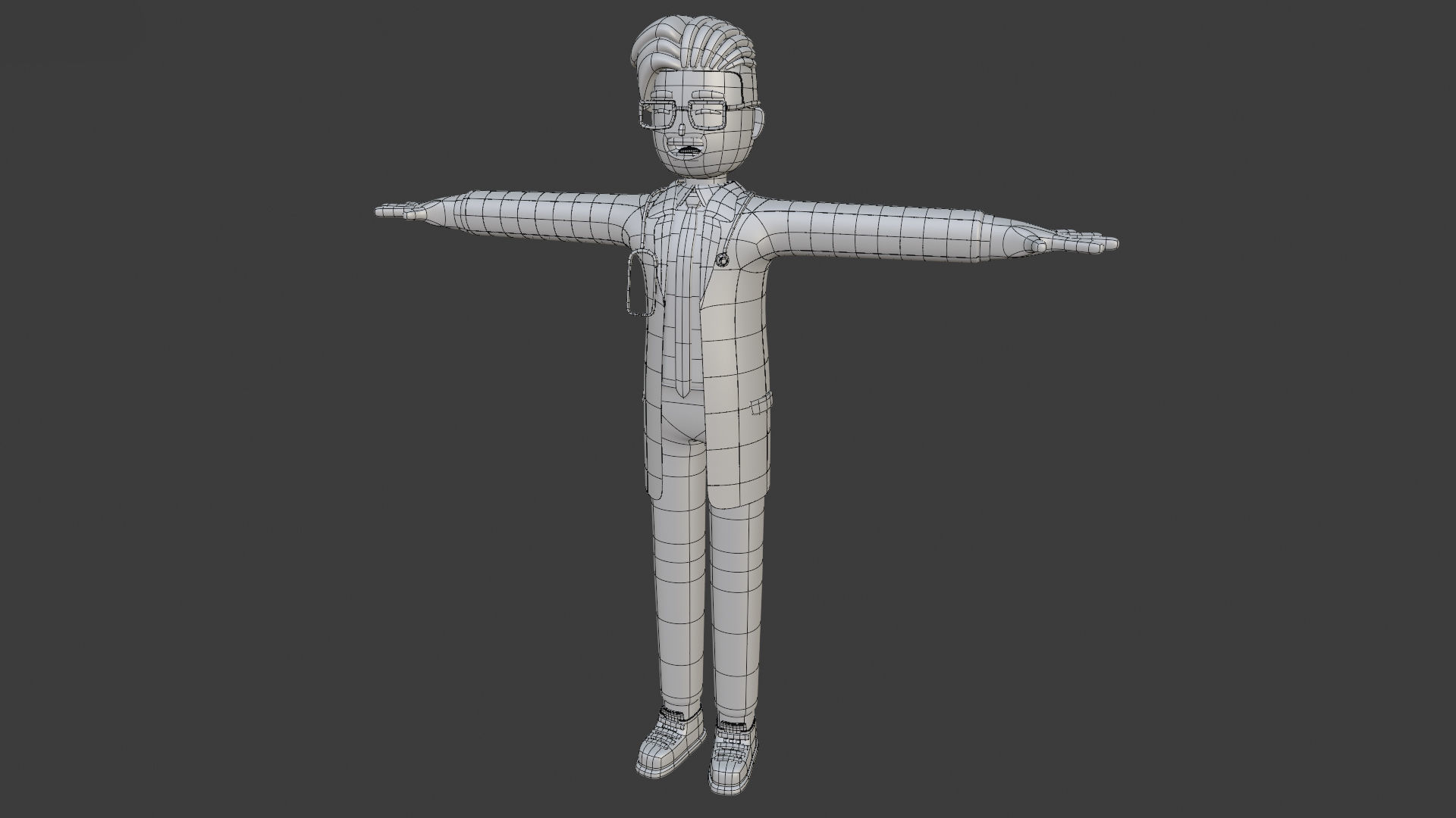 3D Model Doctor Full Body Cartoon Characters 3D model_9