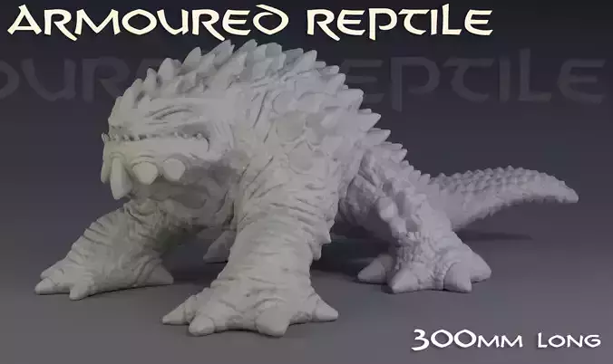 Armoured Reptile - 3D printable model 3D print model