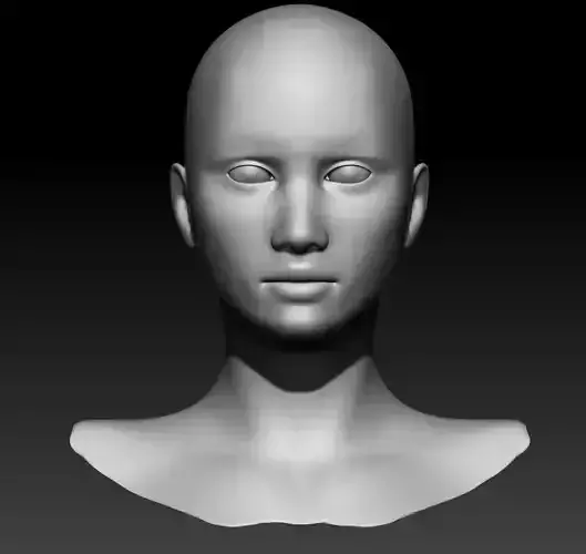 Woman head 3D model