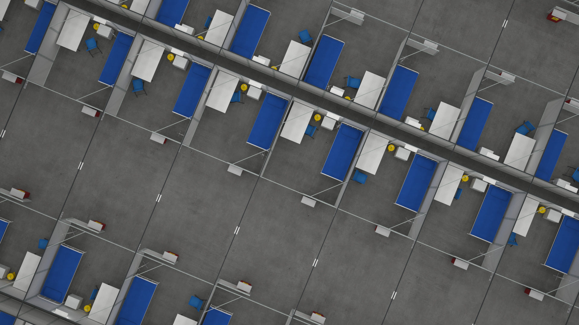 Covid Arena Pandemic - interior - low poly Low-poly 3D model_5