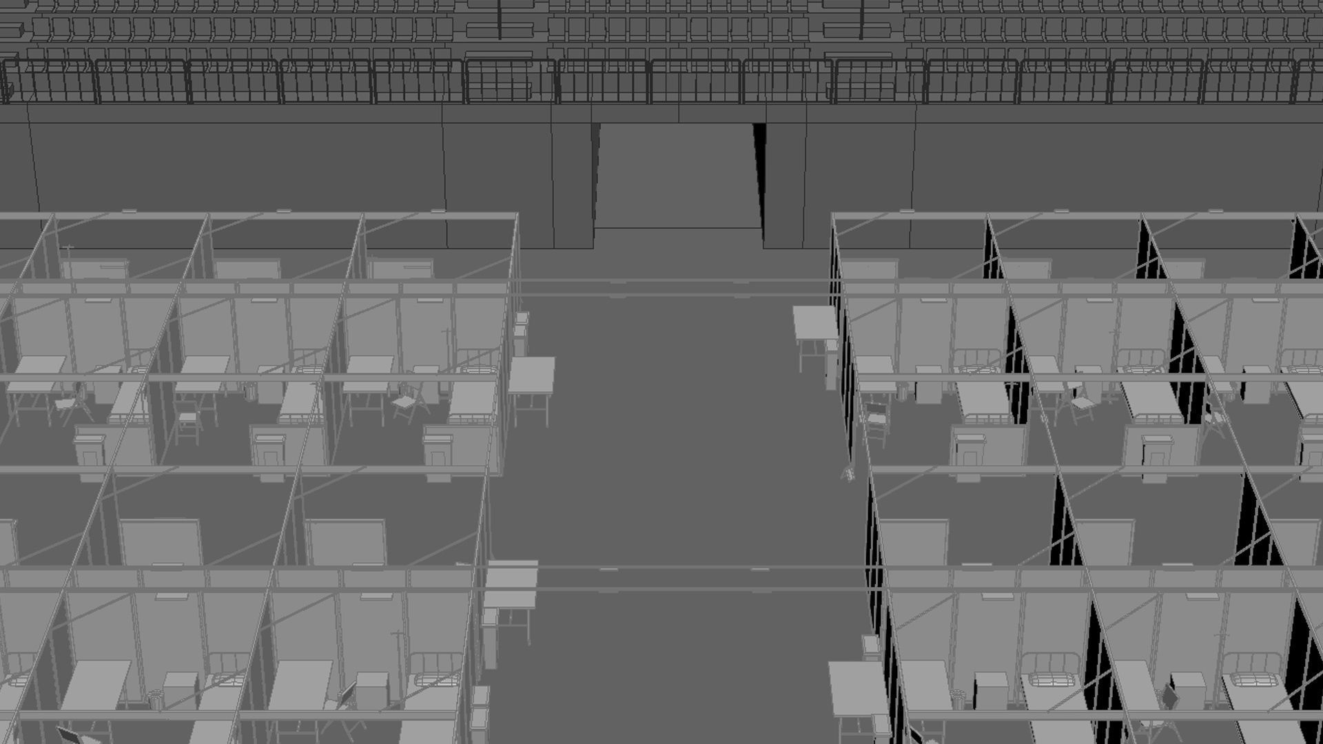 Covid Arena Pandemic - interior - low poly Low-poly 3D model_30