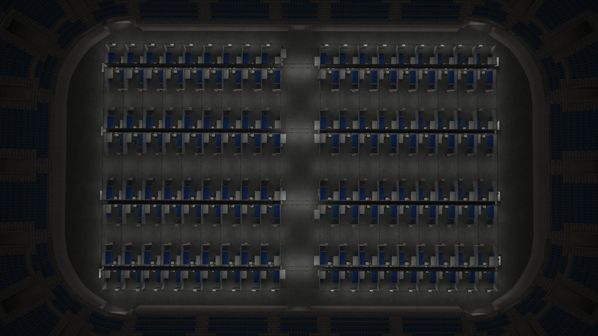 Covid Arena Pandemic - interior - low poly Low-poly 3D model_18