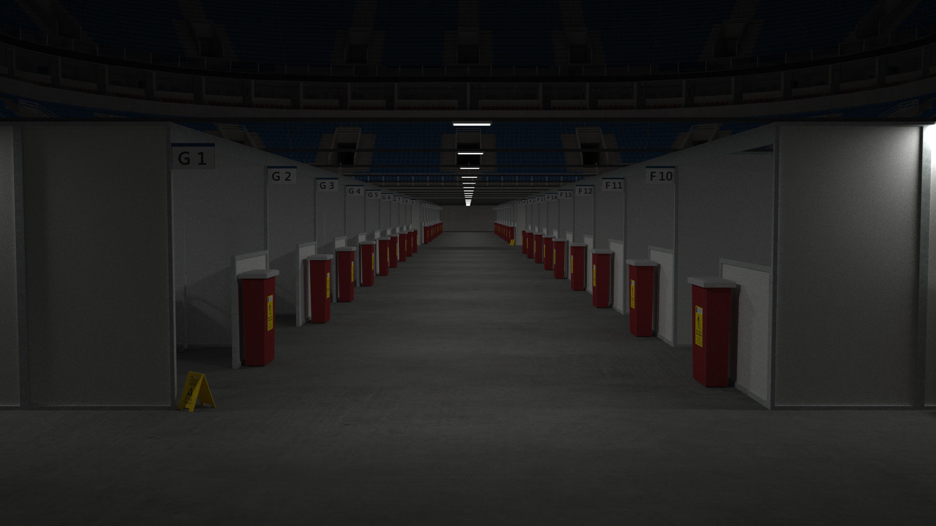 Covid Arena Pandemic - interior - low poly Low-poly 3D model_20