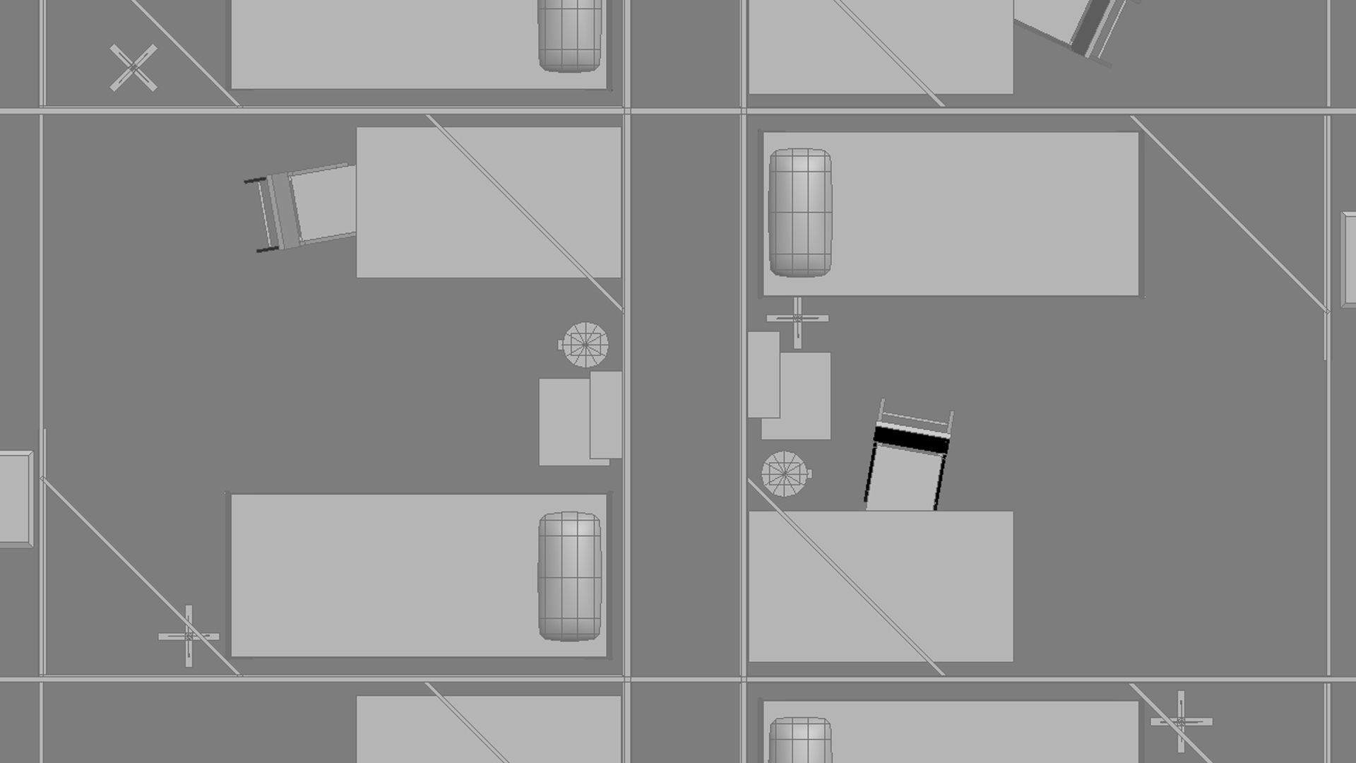 Covid Arena Pandemic - interior - low poly Low-poly 3D model_27