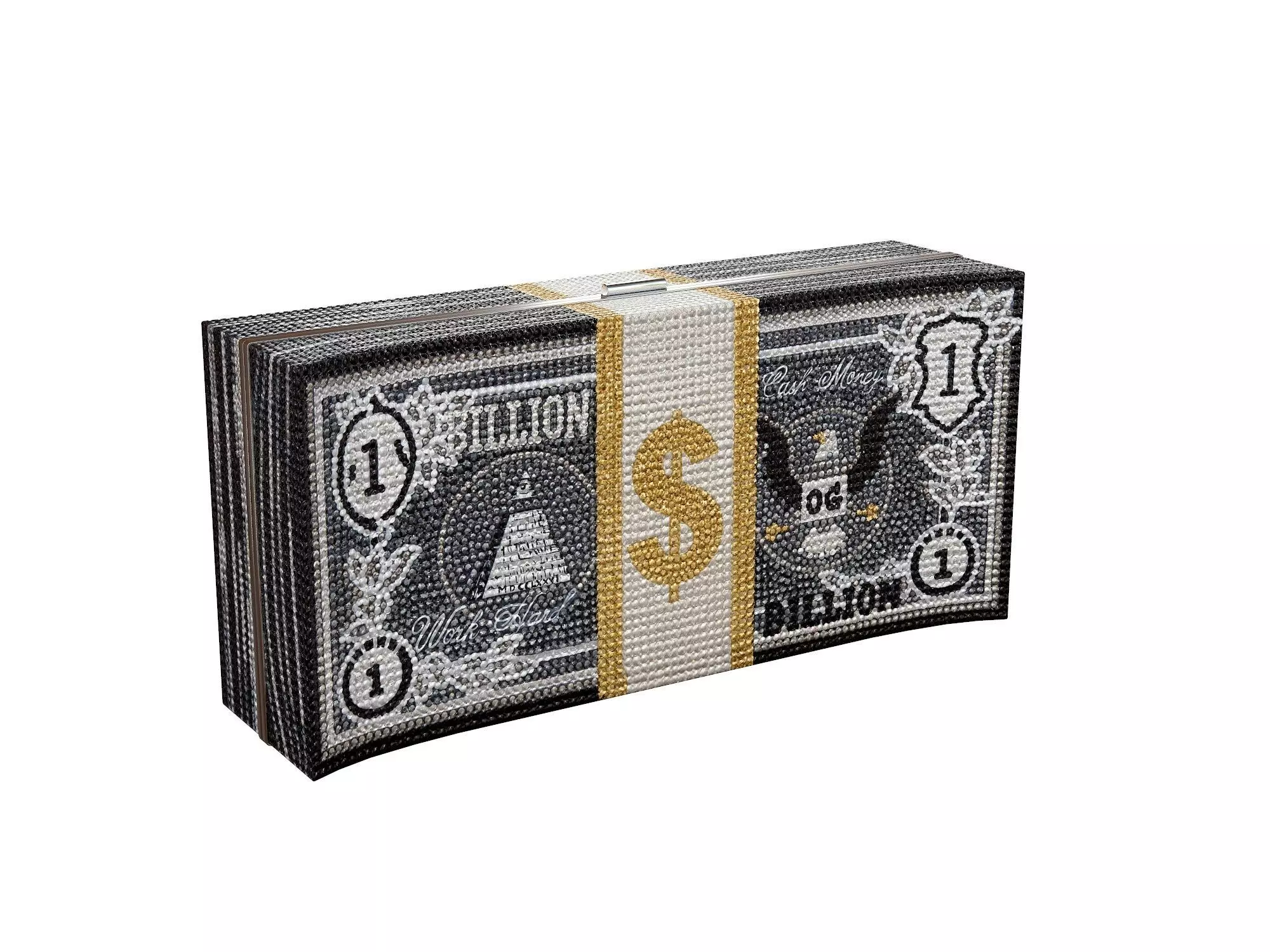Stack of Cash Billions Clutch Bag Low-poly 3D model